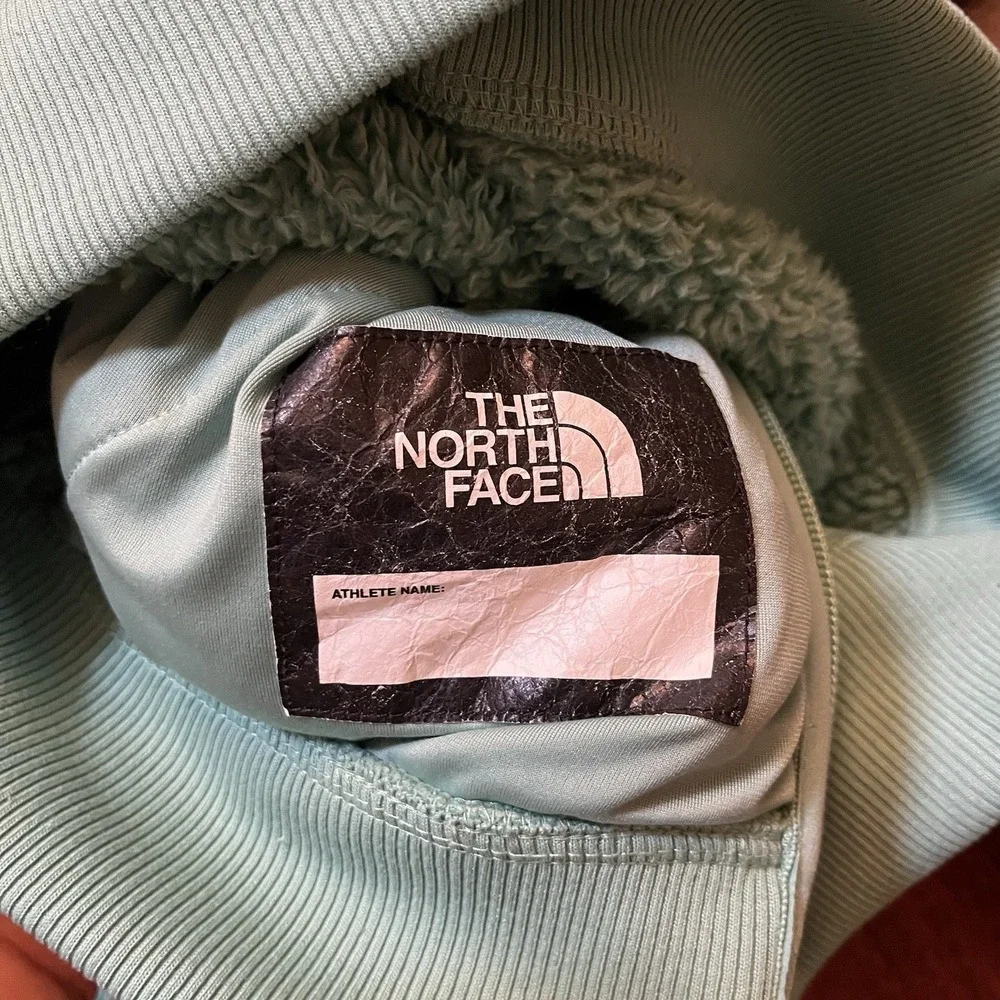 The North Face Jacket Toddler Kids M 10 Green Suave Oso Full-Zip Hoodie Fleece